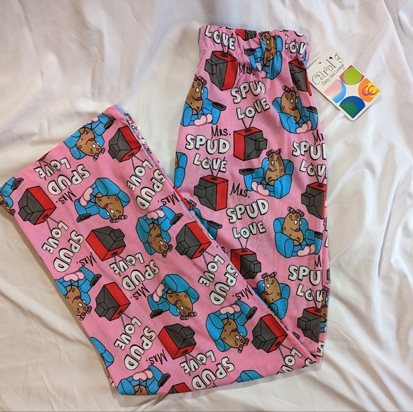 Carol's Sleep and Lounge Pants Mrs. Spud Love Large PJ Pajama Pants L Large NWT - Picture 3 of 7